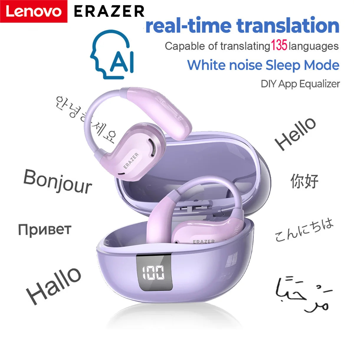 ERAZER XT66PRO - AI translator Earbuds