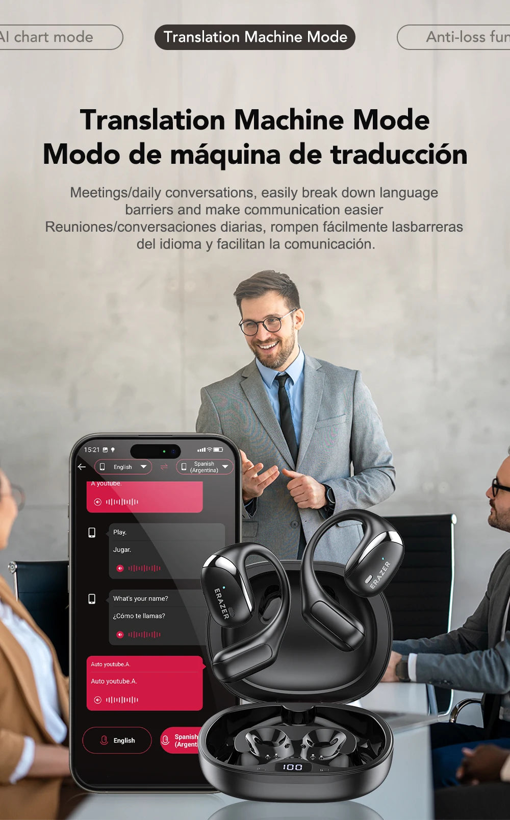 ERAZER X9 - AI Translator Earbuds