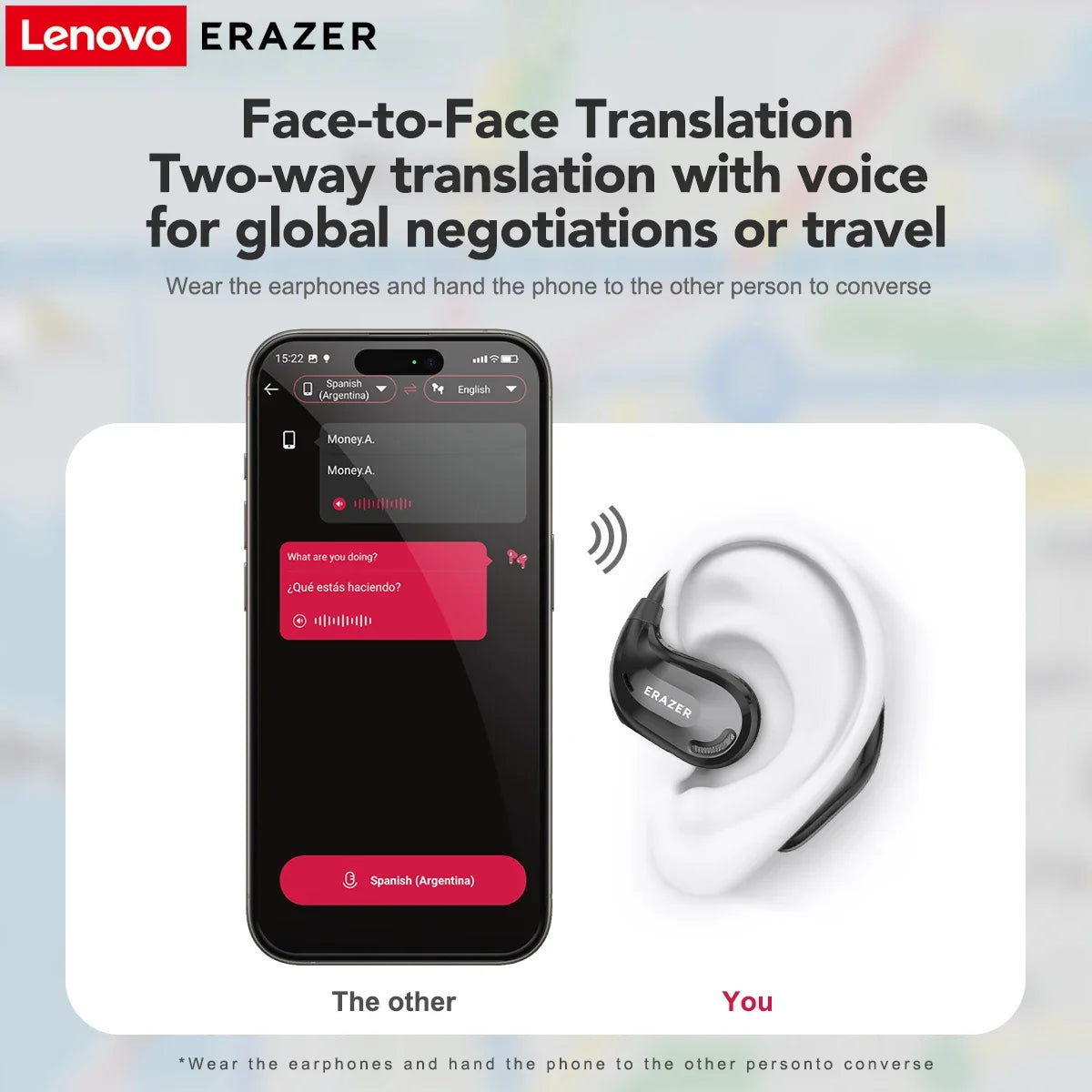 ERAZER XT66PRO - AI translator Earbuds