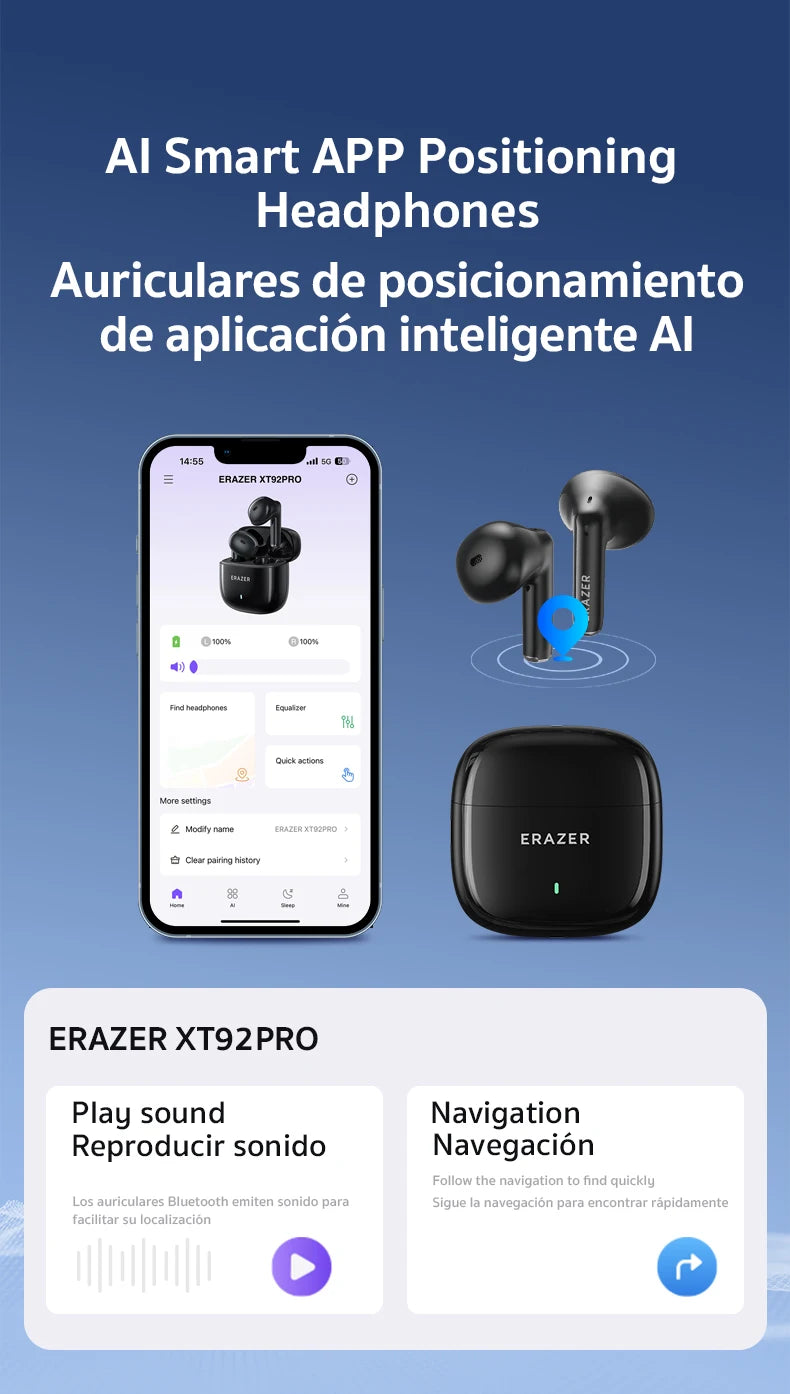 ERAZER XT92 PRO - AI translator Earbuds