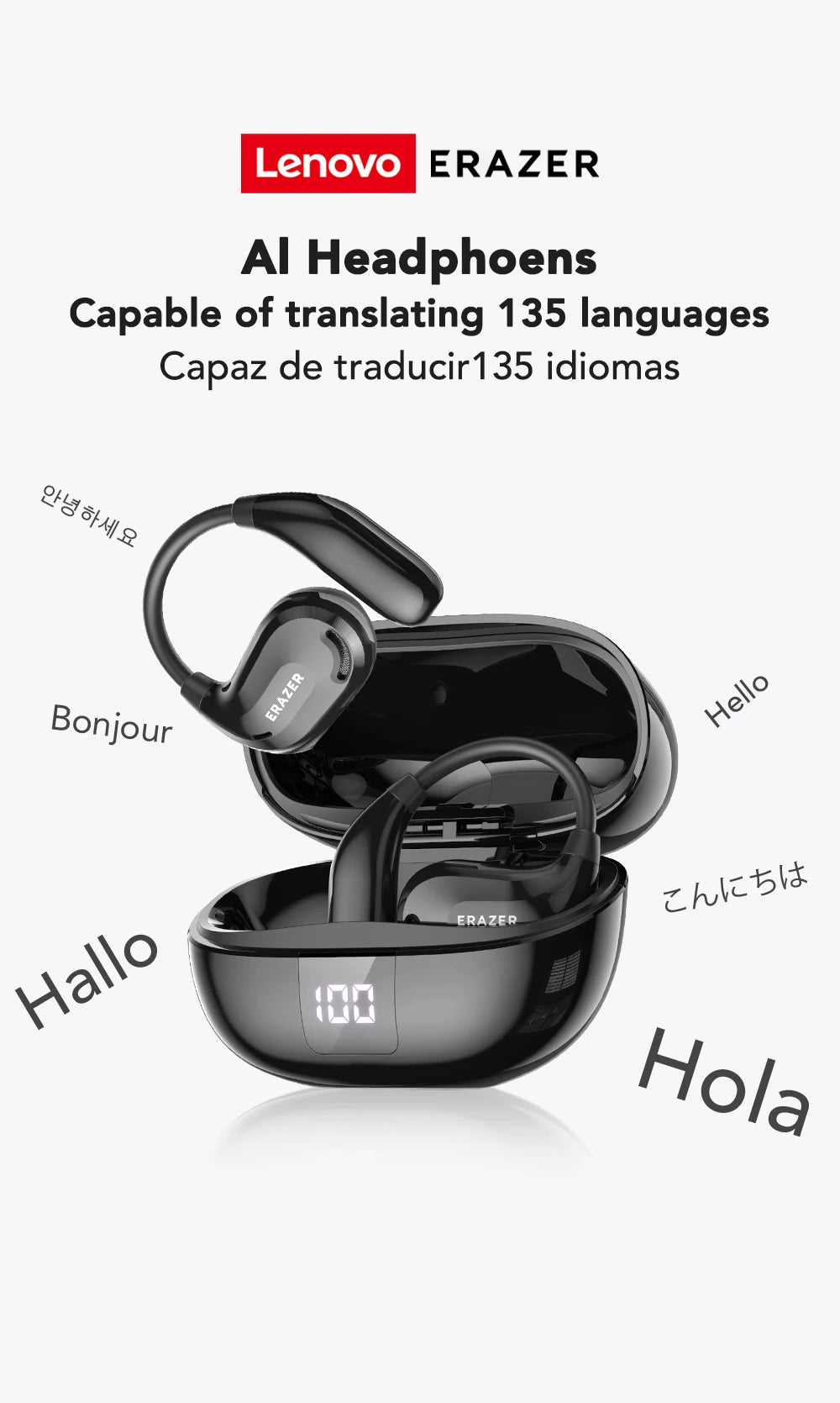 ERAZER XT66PRO - AI translator Earbuds