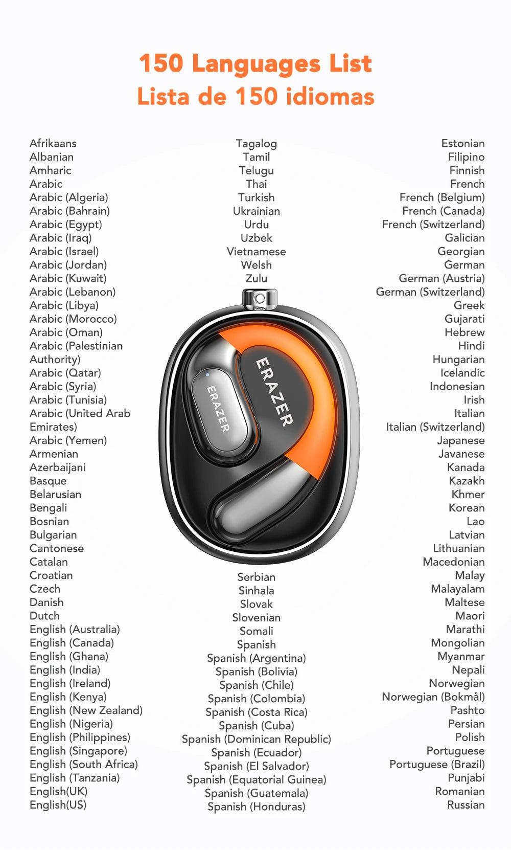 ERAZER XF31 - AI translator Earbuds