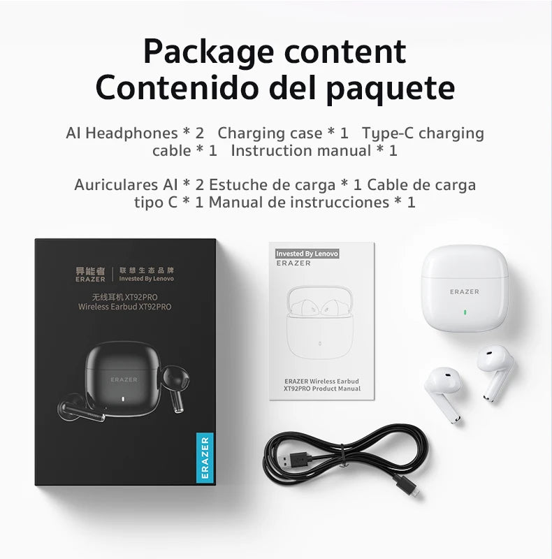 ERAZER XT92 PRO - AI translator Earbuds