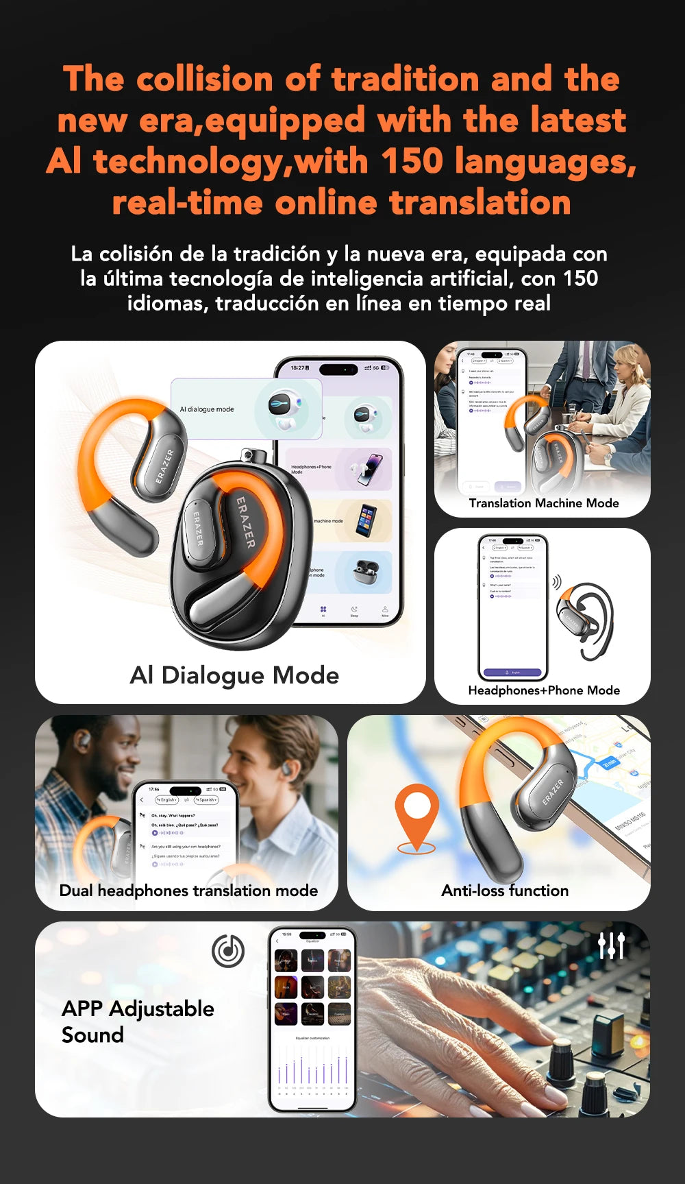 ERAZER XF31 - AI translator Earbuds