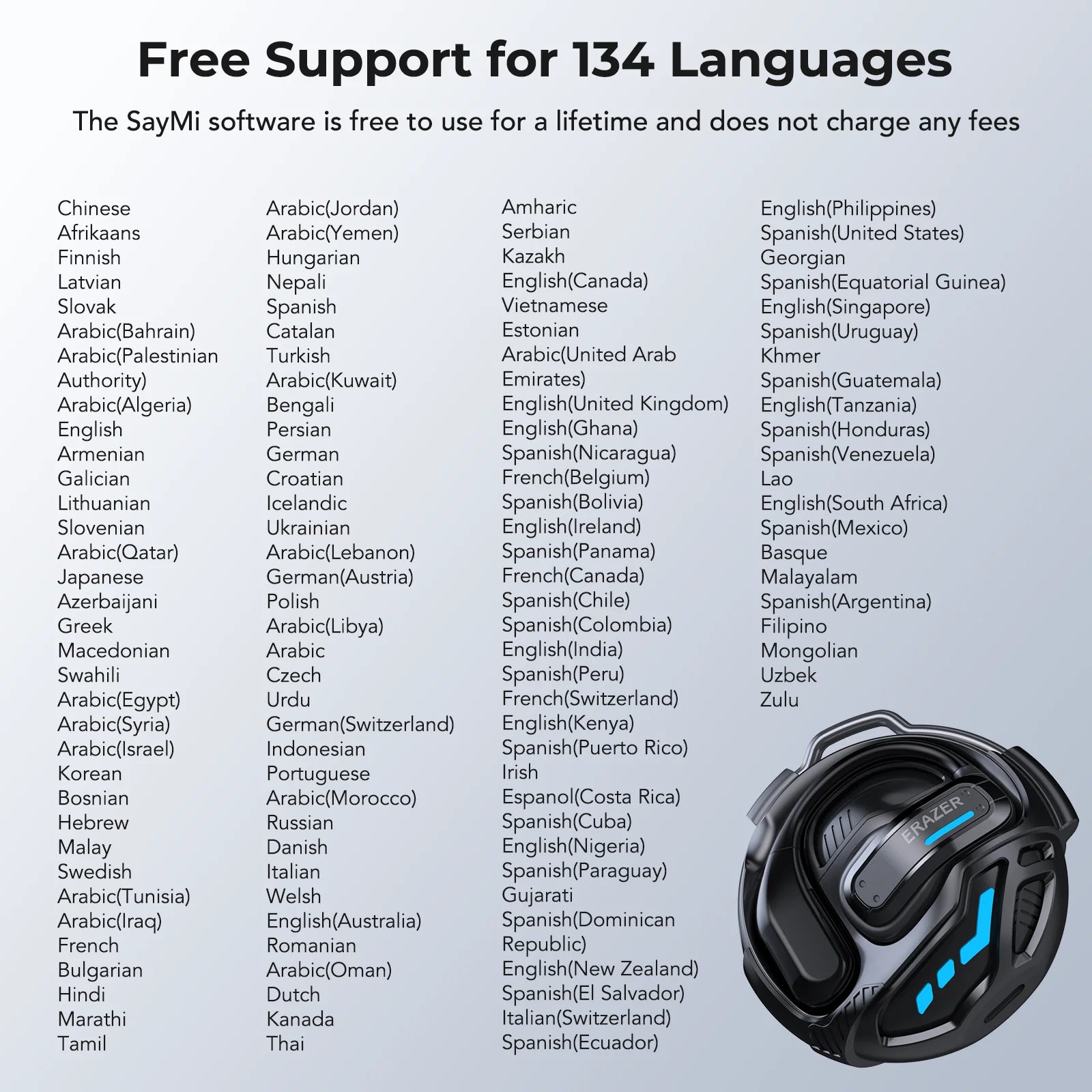 ERAZER X8 - AI translator Earbuds