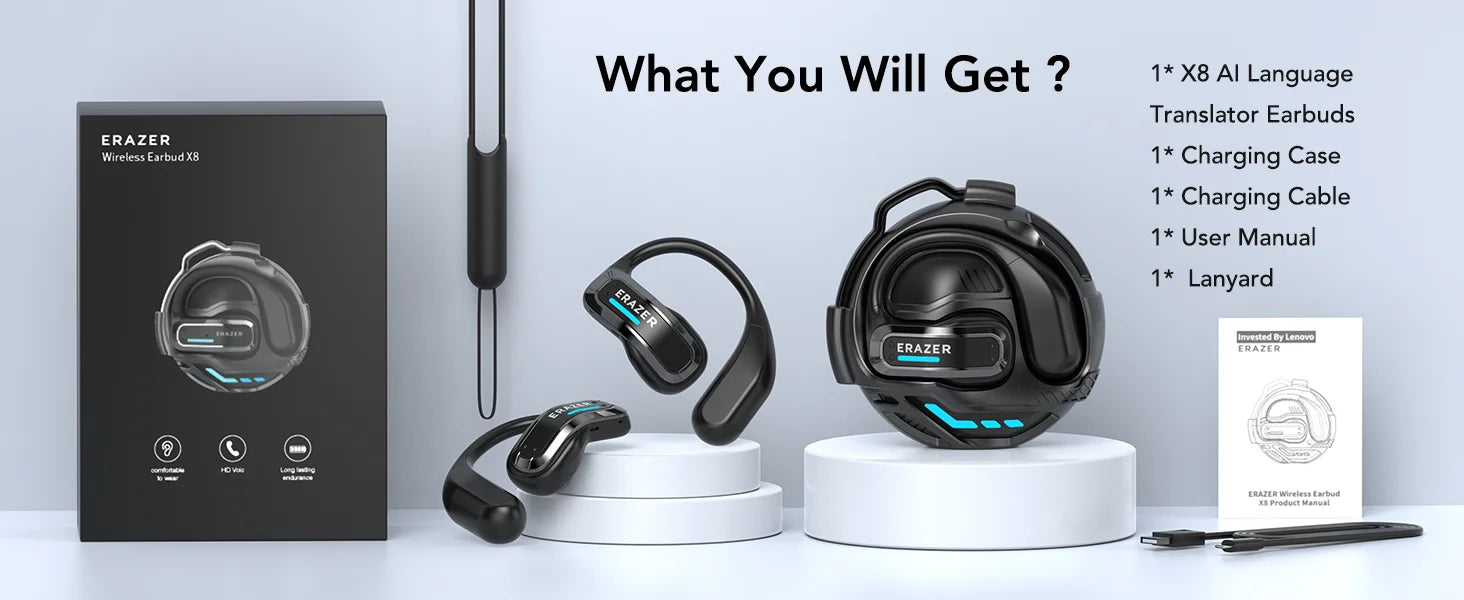 ERAZER X8 - AI translator Earbuds